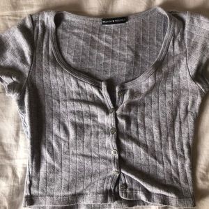 brandy melville button crop top